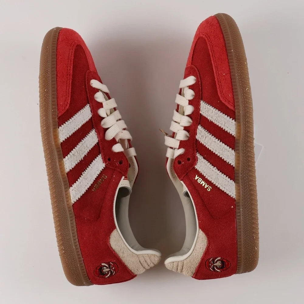 Adidas Samba OG TAL Hahoe Mask Red White Suede Sneakers 5.5 NWT